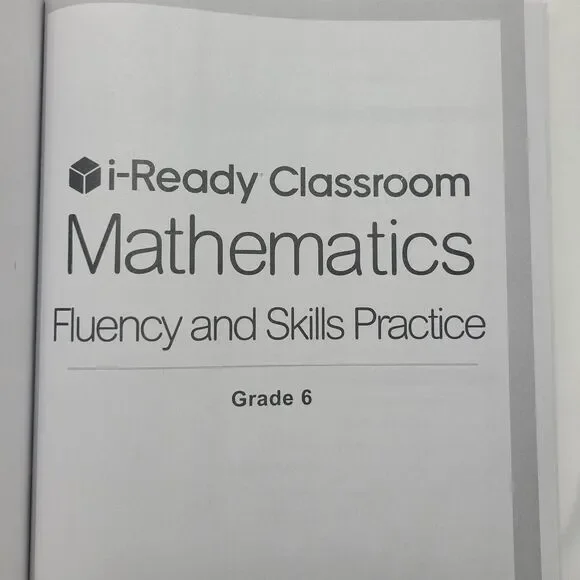 i-Ready Classroom Mathematics Grade 6 Fluency & Skills Practice Workbook 120 pg - Picture 3 of 4